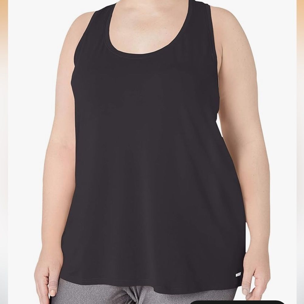 SZ 3XL Black Women's Active Quick Dry Tech Stretch Racerback Tank Top‎